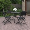 Mobilier de salle à manger d'extérieur 5 pcs Acier 