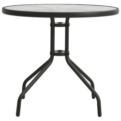 Mobilier de salle à manger d'extérieur 5 pcs Acier 