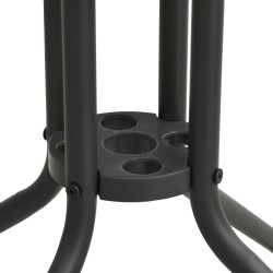 Mobilier de salle à manger d'extérieur 5 pcs Acier 