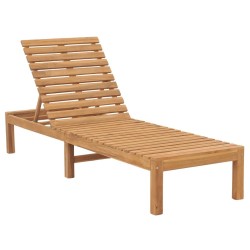 Chaise longue bois de teck solide 