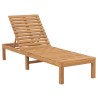 Chaise longue bois de teck solide 