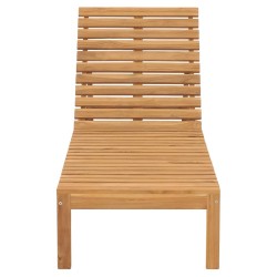 Chaise longue bois de teck solide 