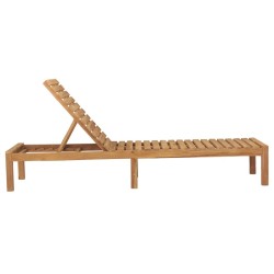 Chaise longue bois de teck solide 