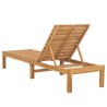 Chaise longue bois de teck solide 