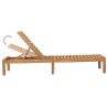 Chaise longue bois de teck solide 