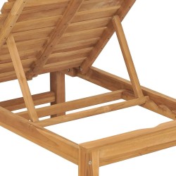 Chaise longue bois de teck solide 