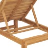 Chaise longue bois de teck solide 