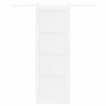 Porte coulissante avec kit de matériel Blanche 83x232 cm Bois massif Pin 
