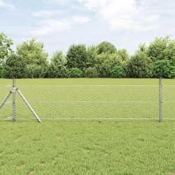 Clôture Hexagonale Grise Argent 0.5 x 10 m Acier galvanisé 