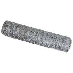 Clôture Hexagonale Grise Argent 0.5 x 10 m Acier galvanisé 