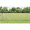 Clôture en fil soudé avec 13 poteaux pointus 0.8x25 m Acier galvanisé 