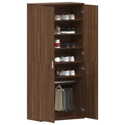 Cabinet à chaussures Chêne brun 80x39x180 cm Bois reconstitué 