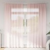 Rideaux en voile avec passe-tringles 2 pcs rose clair 