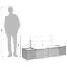 Sofa de jardin 2 places avec coussins en poly rotin noir 