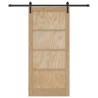 Porte Coulissante avec Kit de Matériel 93x202 cm Bois Massif de Pin 