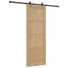 Porte coulissante avec kit de quincaillerie 78x211 cm en bois massif de pin 