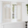 Rideaux en voile avec passants 2 pcs crème 