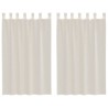 Rideaux en voile avec passants 2 pcs crème 