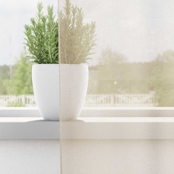 Rideaux en voile avec passants 2 pcs crème 