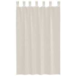 Rideaux en voile avec passants 2 pcs crème 