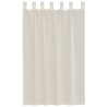 Rideaux en voile avec passants 2 pcs crème 