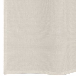 Rideaux en voile avec passants 2 pcs crème 
