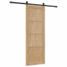 Porte Coulissante avec Set Matériel 73.5x198.5 cm Bois Massif Pin 