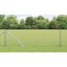 Clôture en Fil Soudé avec 13 Pieux Piqués 0.8x25 m Acier Galvanisé 