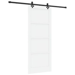 Porte Coulissante avec Quincaillerie 'ORKDAL'en Bois Massif de Pin Blanc 