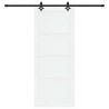 Porte Coulissante avec Quincaillerie 'ORKDAL'en Bois Massif de Pin Blanc 