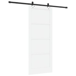 Porte Coulissante avec Quincaillerie 'ORKDAL'en Bois Massif de Pin Blanc 