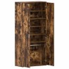 Meuble à chaussures en chêne fumé 80x39x180 cm Bois d'ingénierie 