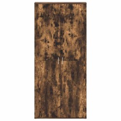 Meuble à chaussures en chêne fumé 80x39x180 cm Bois d'ingénierie 
