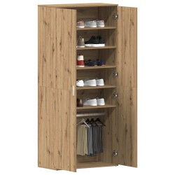 Cabinet à chaussures en chêne artisan 80x39x180 cm en bois d'ingénierie 