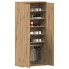 Cabinet à chaussures en chêne artisan 80x39x180 cm en bois d'ingénierie 