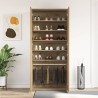 Cabinet à chaussures en chêne artisan 80x39x180 cm en bois d'ingénierie 
