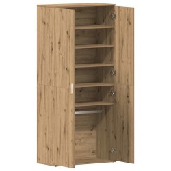 Cabinet à chaussures en chêne artisan 80x39x180 cm en bois d'ingénierie 