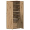 Cabinet à chaussures en chêne artisan 80x39x180 cm en bois d'ingénierie 