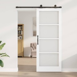 Porte coulissante avec kit de quincaillerie "ORKDAL" blanche 83x211 cm 
