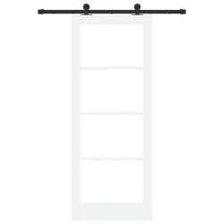 Porte coulissante avec kit de quincaillerie "ORKDAL" blanche 83x211 cm 