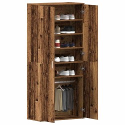 Cabinet à Chaussures Bois Ancien 80x39x180 cm Bois d'Ingénierie 