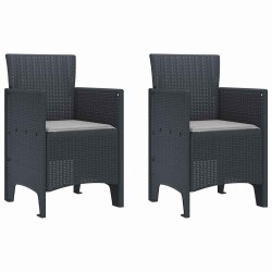 Set de Salle à Manger de Jardin 3 pcs Anthracite 