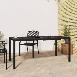 Table de jardin anthracite 165x80x72 cm acier 