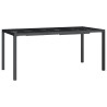 Table de jardin anthracite 165x80x72 cm acier 