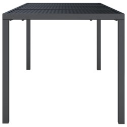 Table de jardin anthracite 165x80x72 cm acier 