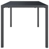 Table de jardin anthracite 165x80x72 cm acier 