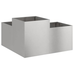 Jardinière 80x80x48 cm en acier inoxydable 