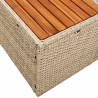 Canapé de jardin 2 places avec coussins en poly rattan beige 