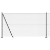 Clôture en fil soudé avec 13 poteaux flangés Gris 1.2x25 m Acier 