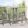 Ensemble de bar de jardin 3 pièces gris clair HDPE 